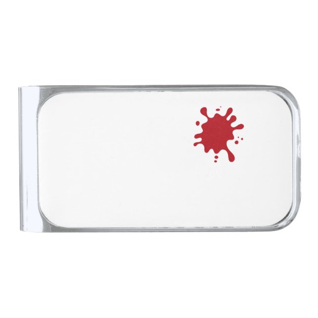 Custom Tomato Red Splash Money Clip (Front)