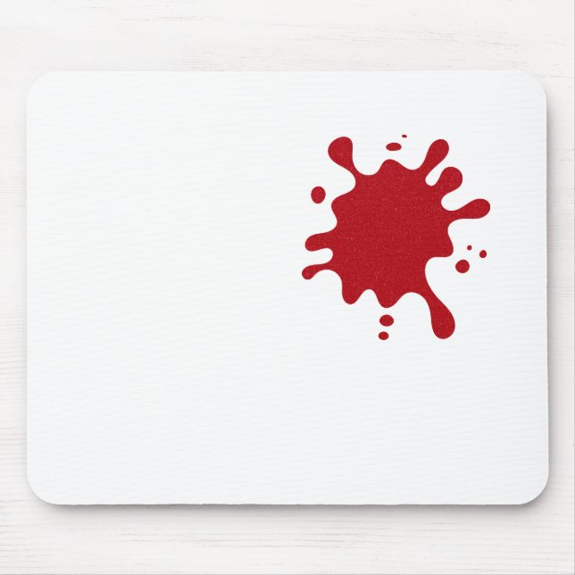 Custom Tomato Red Splash Mousepad (Front)