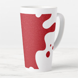 Custom Tomato Red Splash Noise Latte Mug