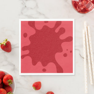 Custom Tomato Red Splash Paper Napkin