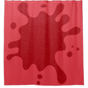 Custom Tomato Red Splash Shower Curtain