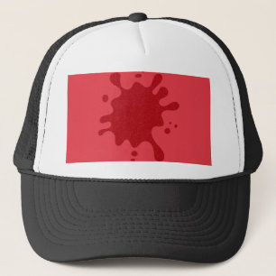Custom Tomato Red Splash Trucker Hat