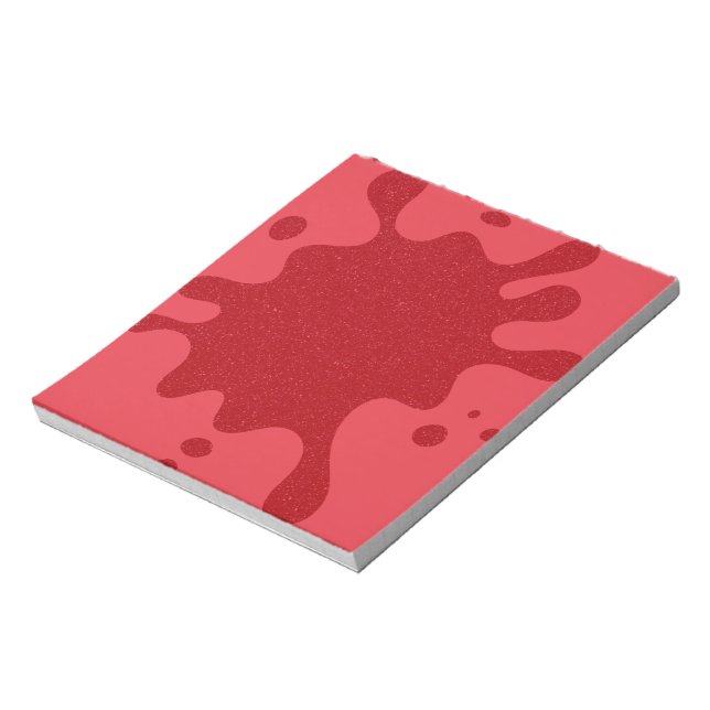 Custom Tomato Red Splat Notepad Design (Rotated)