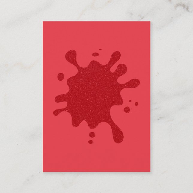 Custom Tomato Red Splatter Enclosure Card (Front)