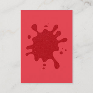 Custom Tomato Red Splatter Enclosure Card