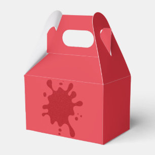 Custom Tomato Red Splatter Favor Box
