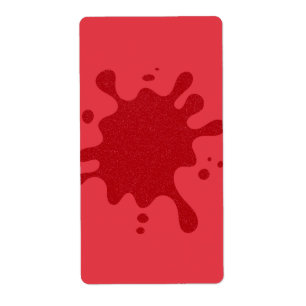 Custom Tomato Red Splatter Labels