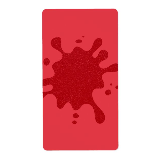 Custom Tomato Red Splatter Labels (Front)
