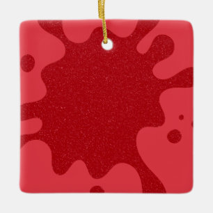 Custom Tomato Red Splatter Ornament