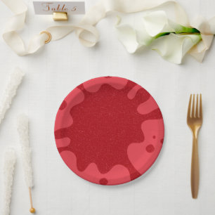Custom Tomato Red Splatter Paper Plates