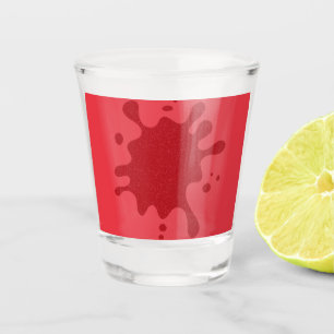 Custom Tomato Red Splatter Shot Glass