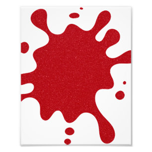 Custom Tomato Red Splatter White Background Poster
