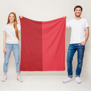 Custom Tomato Red Split Fleece Blanket
