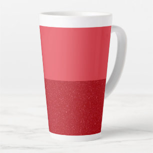 Custom Tomato Red Split Latte Mug