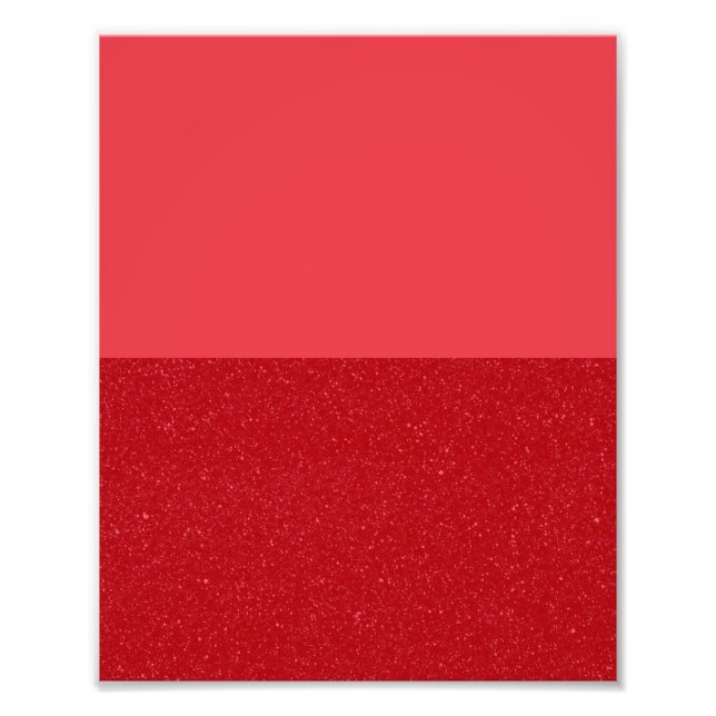 Custom Tomato Red Split Poster: Smooth + Textured Photo Print (Front)