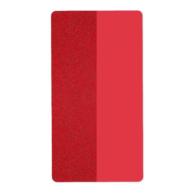 Custom Tomato Red Split Shipping Labels (Front)