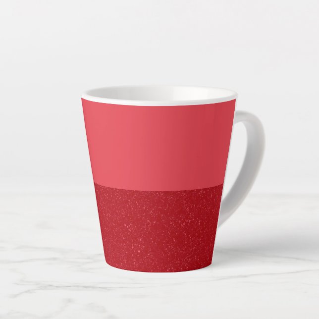 Custom Tomato Red Two-Tone Latte Mug (Right Angle)