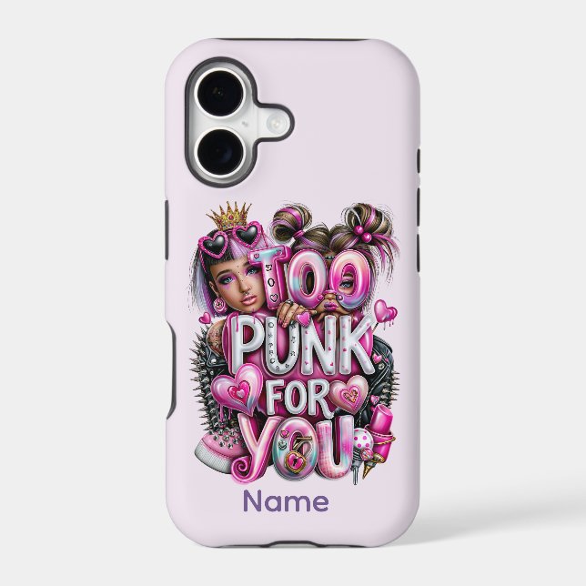 Custom Too Punk For You Case-Mate iPhone Case (Back)