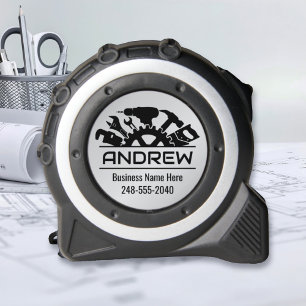 Custom Tools Monogram Name and Business Logo Tape Measure
