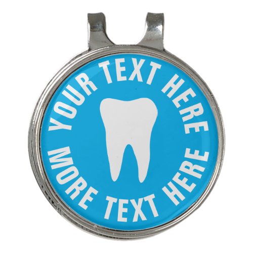 Custom tooth golf hat clip ball marker for dentist