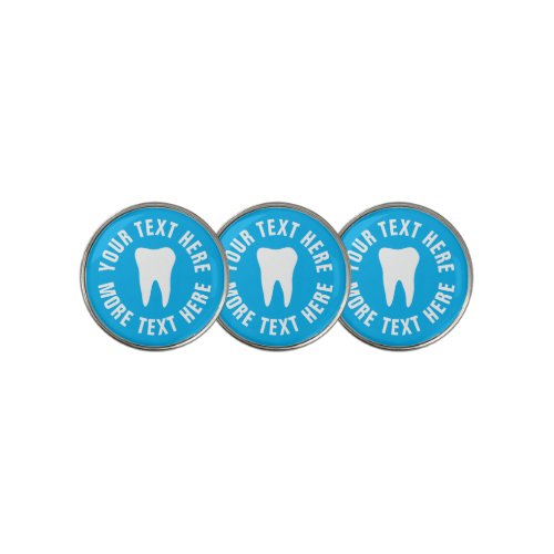 Custom tooth logo golf ball marker for dentist