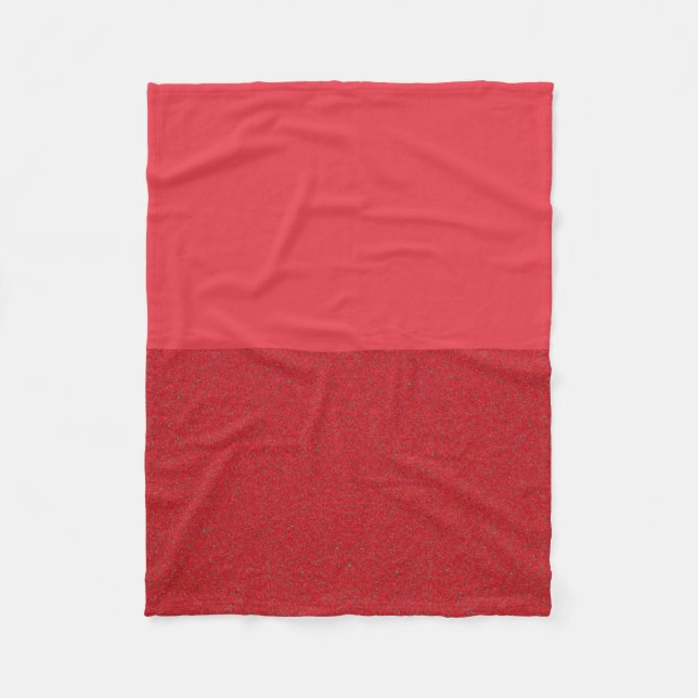 Custom Top/Bottom Tomato Red Fleece Blanket (Front)