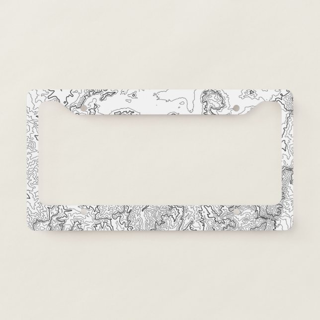 custom topographic License Plate Frame funny (Front)