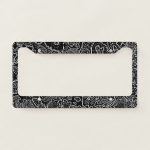 custom topographic License Plate Frame funny