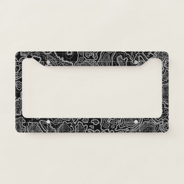 custom topographic License Plate Frame funny (Front)