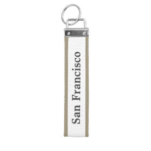 Custom Town Name & Zip Code Wrist Keychain