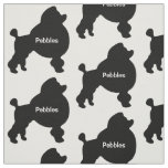 Custom Toy Poodle Dog Silhouette Fabric