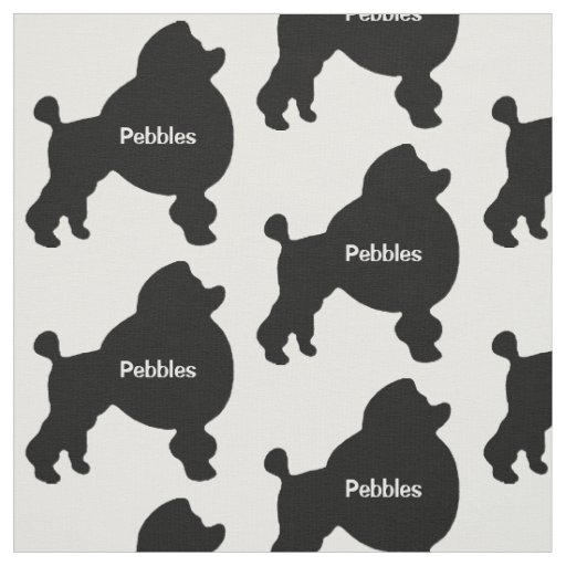 Custom Toy Poodle Dog Silhouette Fabric