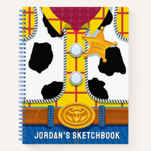 Custom Toy Story Sheriff Woody's Sketchbook Notebook
