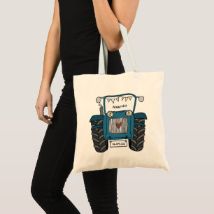 Custom Tractor Country Wedding Maid of Honor Tote Bag
