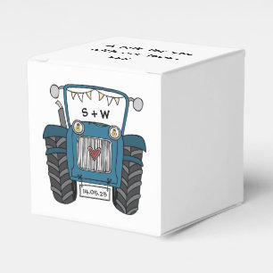 Custom Tractor Country Wedding Themed Favor Box