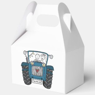 Custom Tractor Country Wedding Themed Favor Box