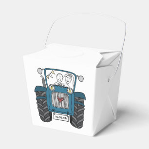 Custom Tractor Country Wedding Themed Favor Box