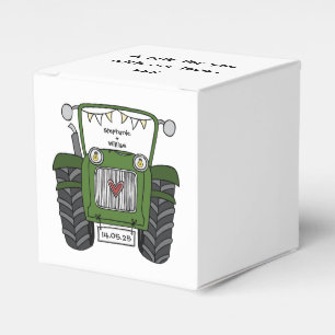 Custom Tractor Country Wedding Themed Favor Box