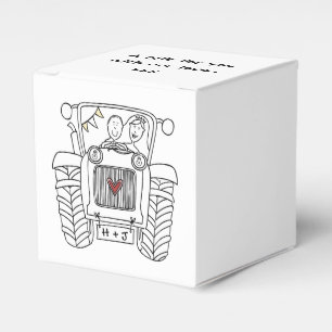 Custom Tractor Country Wedding Themed Favor Box