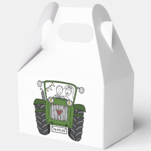 Custom Tractor Country Wedding Themed Favor Box