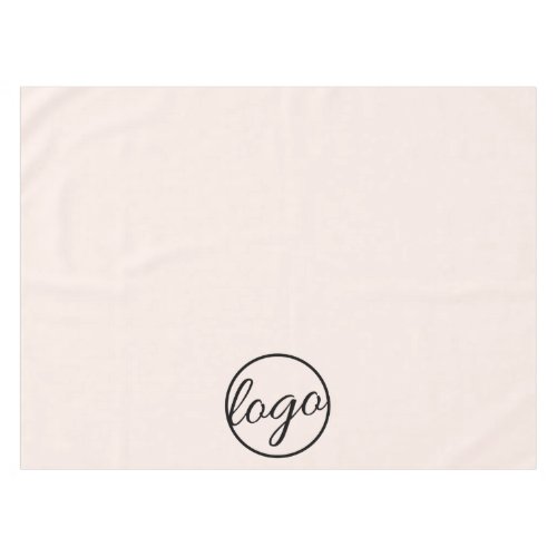 Custom Trade Show Business Logo Blush Pink Tablecloth