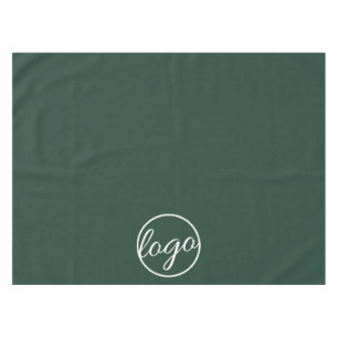 Custom Trade Show Business Logo Forest Green Tablecloth