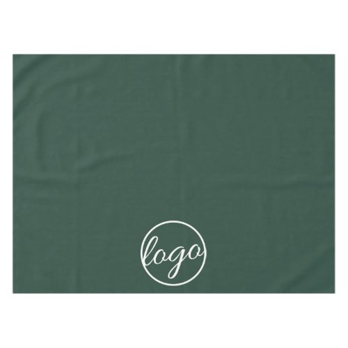 Custom Trade Show Business Logo Forest Green Tablecloth