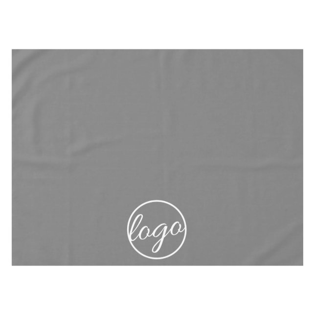 Custom Trade Show Business Logo Gray Tablecloth (Front (Horizontal))