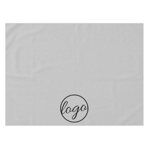 Custom Trade Show Business Logo Light Gray Tablecloth