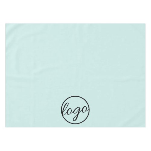 Custom Trade Show Business Logo Turquoise Tablecloth