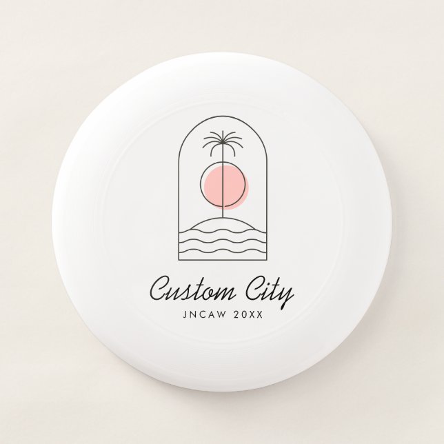 Custom Trade Show Gifts Conference Swag Palm Tree Wham-O Frisbee (Front)