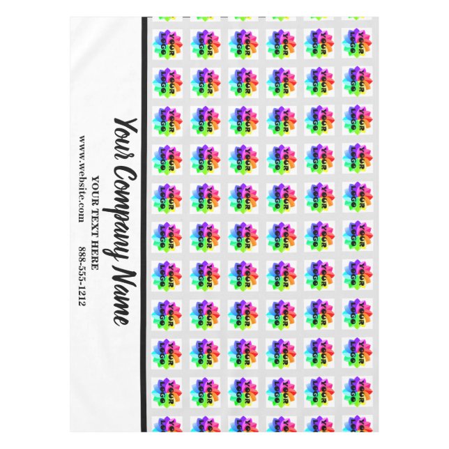Custom Trade Show Tablecloth Custom Logo Business (Front)