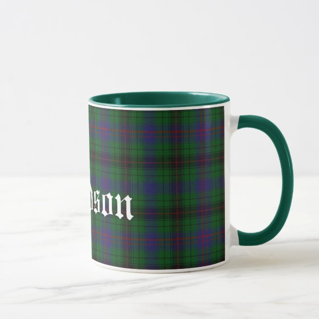 Custom Traditional Davidson Tartan Plaid Mug (Right)