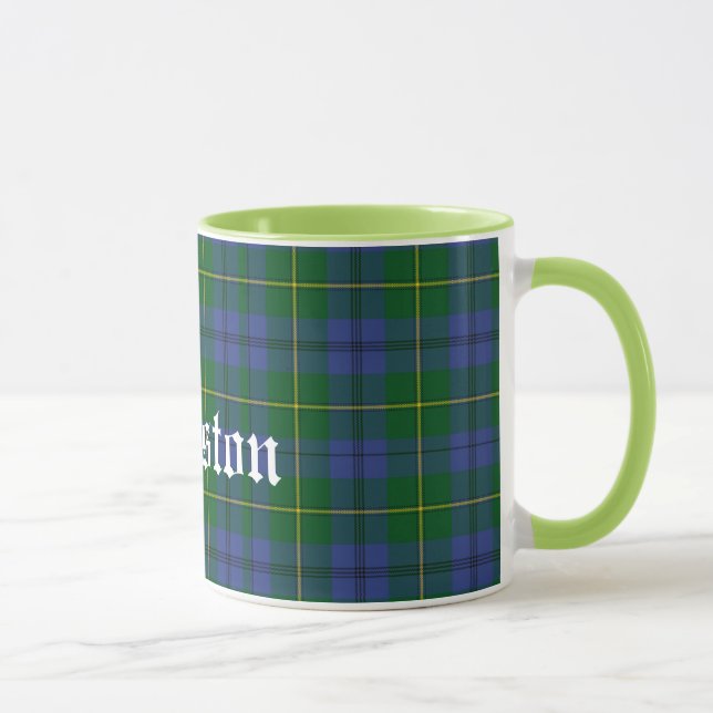 Custom Traditional Johnston Tartan Plaid Mug (Right)